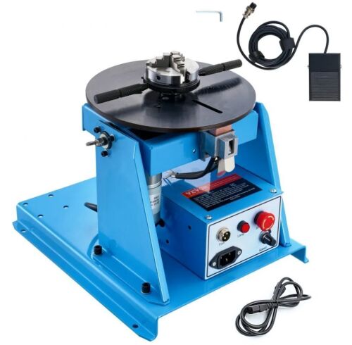 VEVOR 0-90° Rotary Welding Positioner 10KG, 8.1 Inch 3-Jaw Lathe Chuck, 1-12 RPM 20W