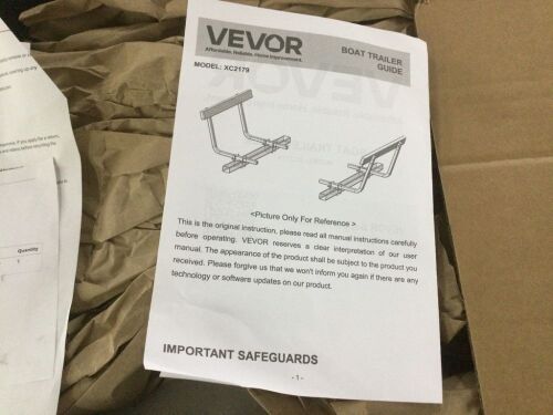 VEVOR 16.7 in/18.7 in Height Adjustable Boat Trailer Guides, Fits L-Beam, Box or C-Channel Bunk-Style Pontoon Trailers - Missing Hardware