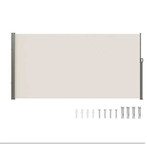VEVOR Retractable Side Awning, 71''x 138'' Outdoor Privacy Screen, UV 30+, Beige