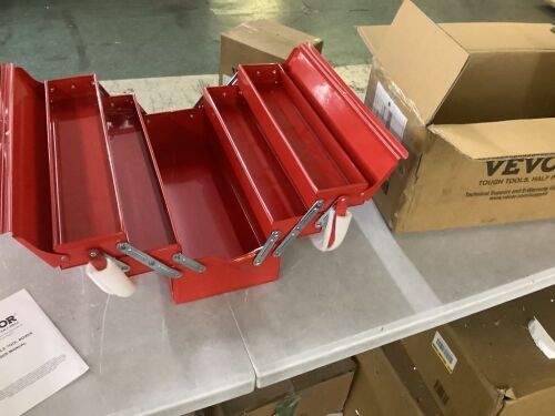 VEVOR 18" 3-Tier 5 Tray Portable Tool Box