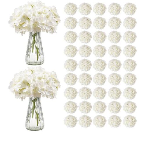 105 pcs Real Looking Silk Fake Hydrangea Flowers