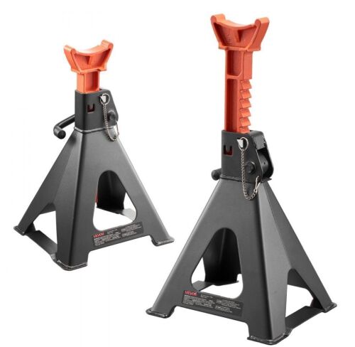 VEVOR Heavy Duty Steel Jack Auto Stands with Double Locking, 6 Ton Capacity, 14.6-22.8 in Adjustable Height
