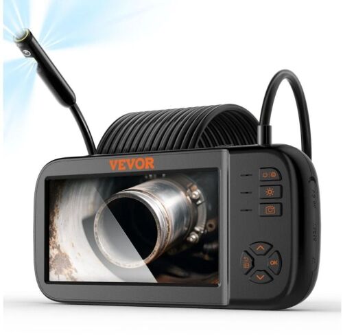 VEVOR Triple Lens Endoscope Camera with Light, 4.5" Screen 1080P with 10 LED Light, IP67 Waterproof