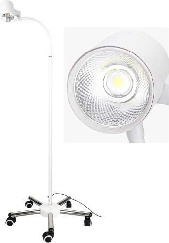 Exam Light 12W LED Medical Exam Lamp Mobile Surgical Examination Lamp Stainless Steel 5-Legged Base