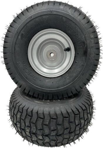 Set of 2-15x6.00-6 Troy Bilt & Yard Machine Compatible Lawn Mower Wheel - Fits 5/8 Inch Axle, 3 Inch Offset Hub