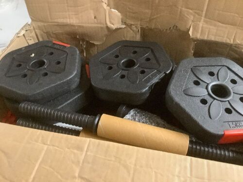 VVT Adjustable Dumbbells Barbell Weights Set 22lbsx2