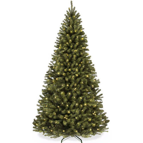 Pre-Lit Artificial Green Spruce Christmas Tree, w/Easy Assembly 4.5ft