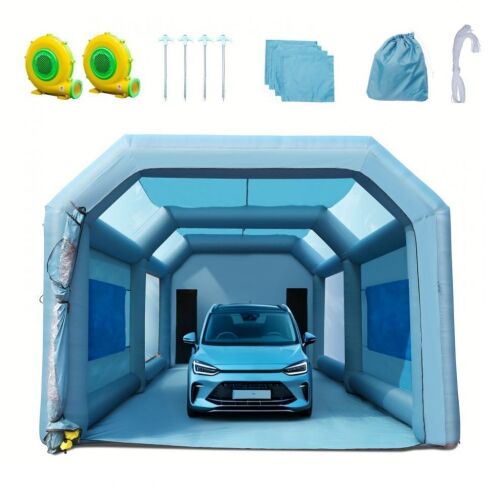 VEVOR 23x13x8.5ft Inflatable Paint Spray Booth, High Powerful 480W+750W