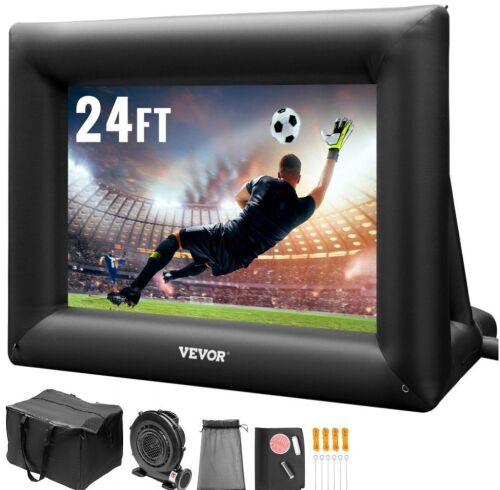 VEVOR 24FT Inflatable Outdoor Projector Screen with 360W Air Blower