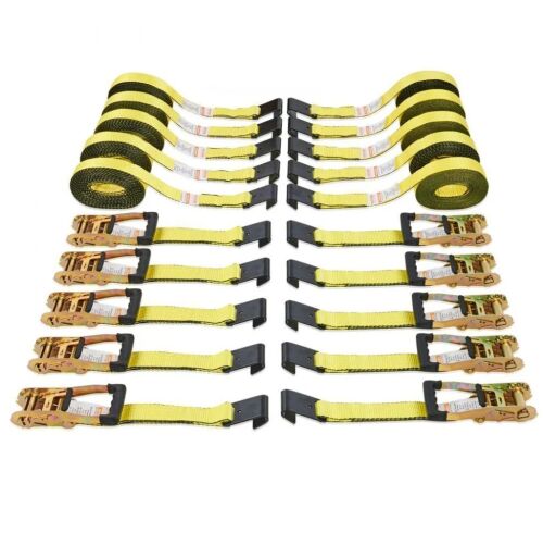 VEVOR Ratchet Tie Down Straps, 10000 lb Break Strength, Endless Ratchet with 10 Premium 2" x 30' Tie Downs