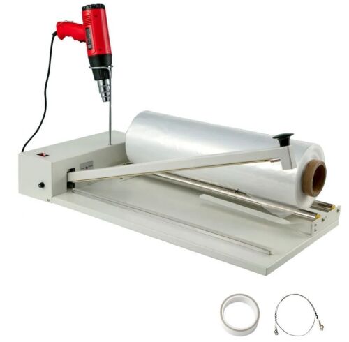 VEVOR 18" 530W I-Bar Shrink Wrap Sealer with Heat Gun and Shrink Film Suit for PVC POF Film