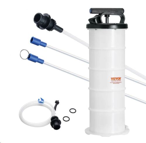 VEVOR 1.74 Gallons Manual Hand-Operated Oil Changer Vacuum Fluid Extractor with Dipstick and Hose
