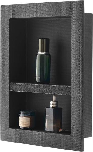 VEVOR 16 x 20 x 4 inch Recessed Wall Niche with Movable Divider Shelf