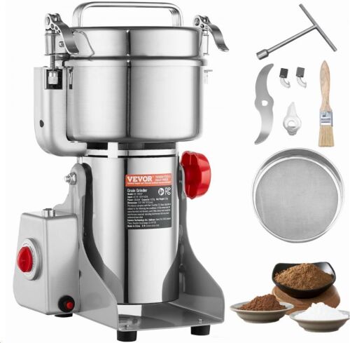 VEVOR 1000g Electric Grain Mill Grinder, High Speed 3000W