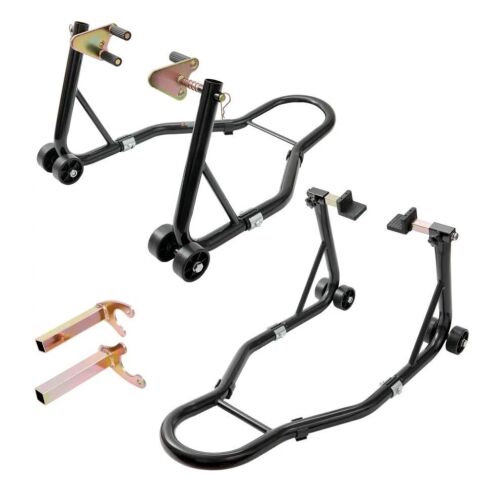 VEVOR Motorcycle 850lbs Front Rear Combo Stand Lift Stand, Compatible with Most Yamaha Honda Kawasaki Suzuki Motorcycles, Black