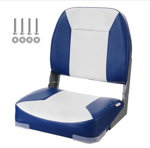 VEVOR 18.9" Low Back Fold-Down Boat Seat with Thickened Sponge Padding