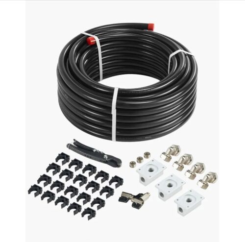 VEVOR Air Compressor Line Kit, 100FT x 3/4", HDPE-Aluminum Compressed Air Piping System, Leak-Proof, Pressure-Resistant