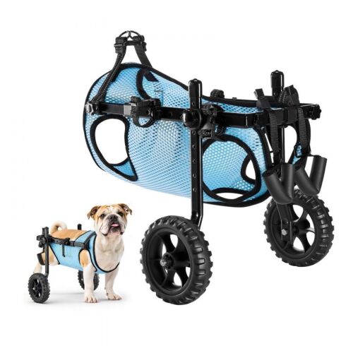 VEVOR Adjustable 2 Wheels Pet Wheelchair for Back Legs, up to 22lbs, Medium