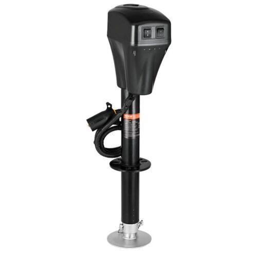 VEVOR 5000 lbs, Heavy Duty RV Electric Power Tongue Jack with 7-pin Connector, Manual Crank Handle & Weatherproof Jack Cover, 10"-28.3" Lift