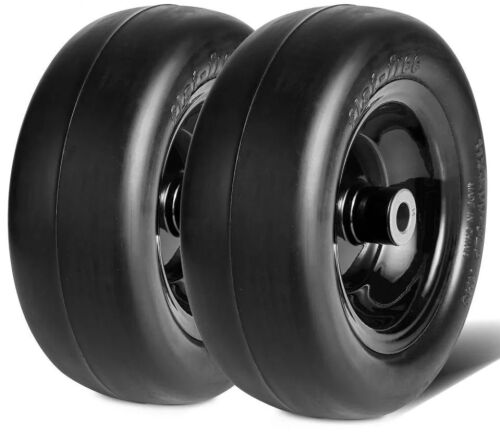 VEVOR 11x4-5" Size, Pair of Flat-Free PU Tires on Rims, 3.4" Hub, 3/4" Bushing