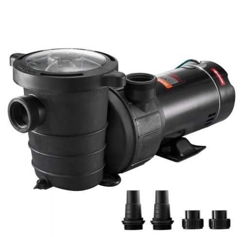 VEVOR Swimming Pool Pump with Strainer Filter Basket, 1.5HP 115V 1100W, 5280 GPH Max. Flow, Certification of ETL for Security
