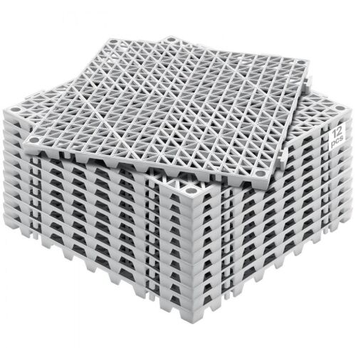 VEVOR 12" x 12" Splicing Drainage Mats, Modular Interlocking Cushion, 12 Pack