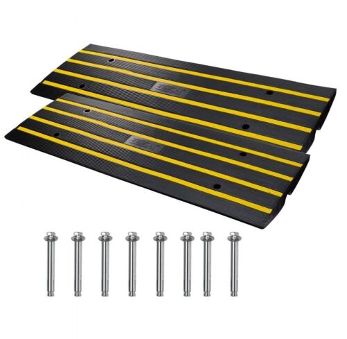 VEVOR 2.6" Rise Rubber Driveway Ramps, Heavy Duty 33069 lbs Weight Capacity, 2 Pack