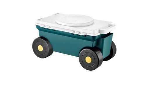 VEVOR 2 in 1 Rolling Garden Cart with Storage Bin, Supports up to 227 lbs