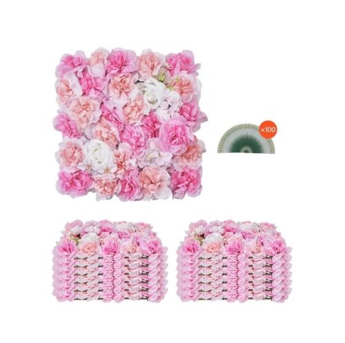 VEVOR 15 x 15 inch Artificial Flower Wall Panel, 12 PCS