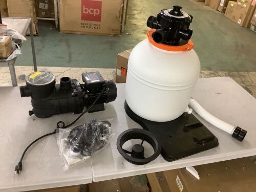 VEVOR FlashPure Sand Filter Pump, 16 in for Above Ground Pool, 1 HP 4400 GPH