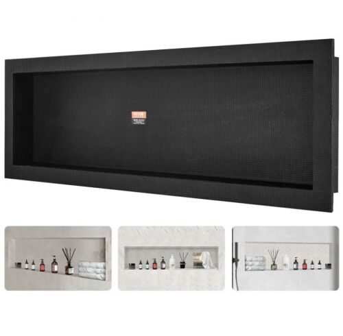 VEVOR Shower Niche Ready for Tile 16" x 50", Black