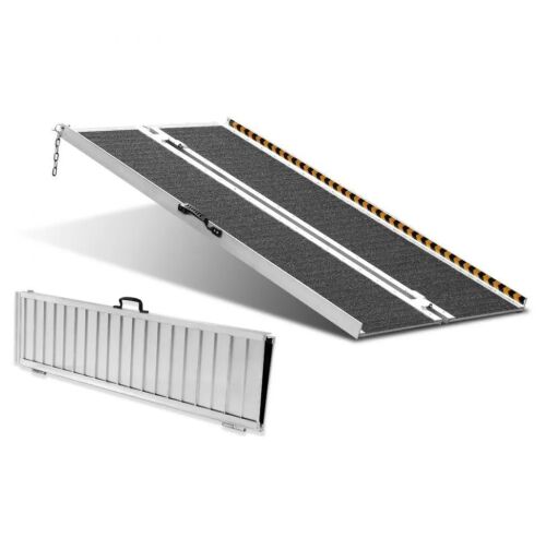 VEVOR 5 ft Portable Non-Slip Aluminum Folding Wheelchair Ramp, 800 lbs Capacity