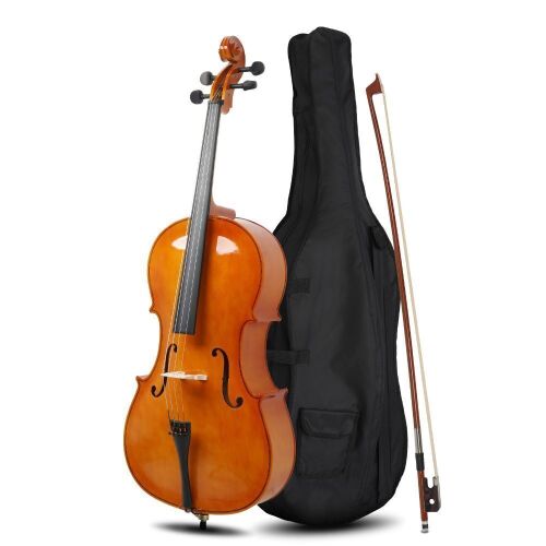 4/4 Full Size Bass Wood Cello Set