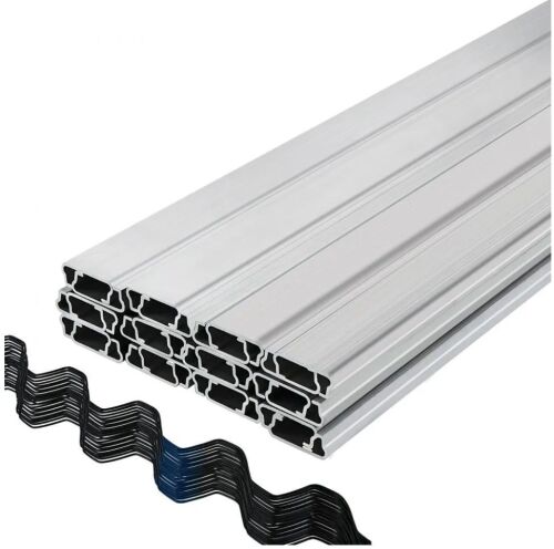 VEVOR 6.56ft Spring Lock & U-Channel Bundle for Greenhouse, 20 Packs