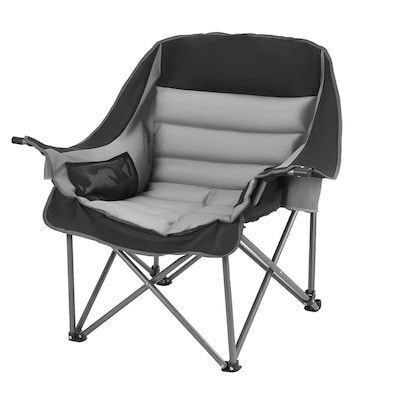 VEVOR Oversized Padded Folding Camping Chair, 450 lbs Heavy Duty Support