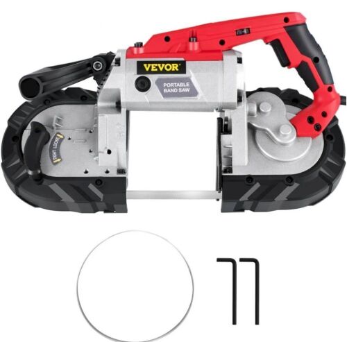 VEVOR Cordless Band Saw, 5-Inch Cut Capacity, Variable Speed, Handheld, 10A Motor