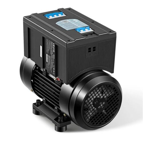 VEVOR Single Phase to 3-Phase Rotary Converter, 5HP 14A 208-240V Input/Output Rotary Phase Converter, Expandable to Higher Horsepower for Heavy-Load Equipment