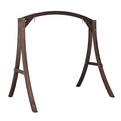 VINGLI Heavy Duty 1000LBS A-Frame Wooden Swing Stand with Farmhouse Cottage Style Rustic