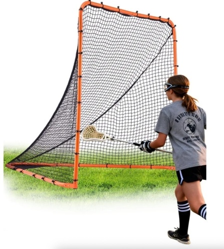 VEVOR 6' x 6' Lacrosse Net, Folding Portable Backyard Lacrosse Training Equipment, Steel Frame