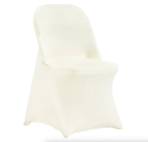 VEVOR Stretch Spandex Folding Chair Covers, 50PCS Ivory White