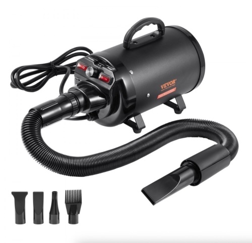 VEVOR 2000W/2.7HP Pet Grooming Blow Dryer with Adjustable Speed and Temperature Control