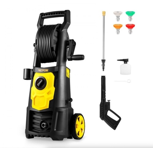 VEVOR Electric Pressure Washer, 2000 PSI, Max. 1.76 GPM with 20 ft Hose, 5 Quick Connect Nozzles, Foam Cannon