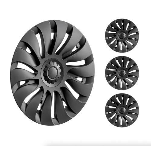 VEVOR Wheel Rim Cover Hubcaps, 19 in, 2020-2024 Model Y Fully Fit Hubcap with Snap, Guard Tape & Valve Nozzle Hole, 4pc