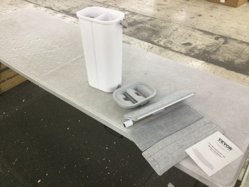VEVOR Flat Mop and Bucket System, Stainless Steel Handle
