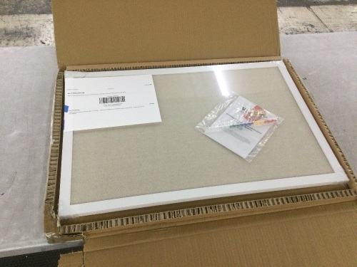 VEVOR 30"x20" White Cork Board with Linen Surface