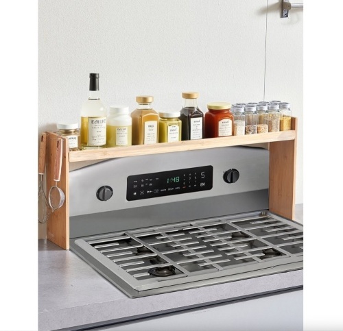 VEVOR Over the Stove Shelf with 6 Hooks