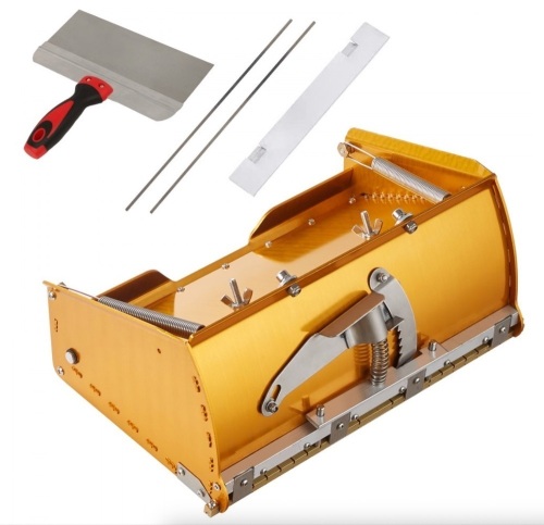 VEVOR Drywall Flat Box, 10-Inch Wide Quick Clean, Aluminum Finishing Mud Box