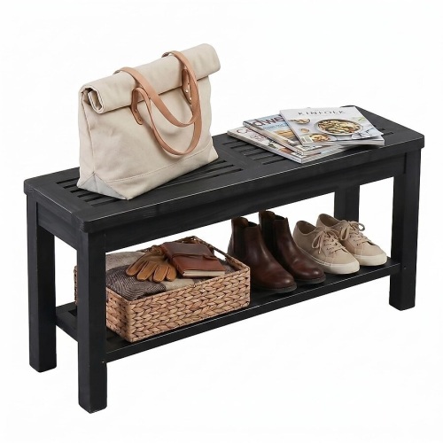 VINGLI 40in Bench with Storage Shelf 450lbs Capacity
