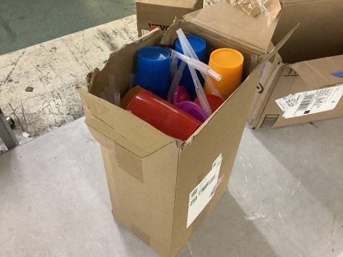 Plastic Cups with Straws & Lids