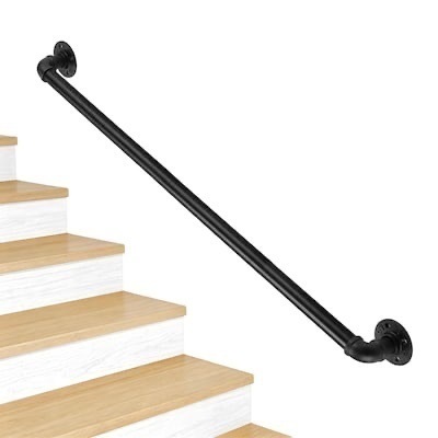 VINGLI 4FT Metal Pipe Handrail for Outdoor and Indoor